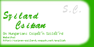 szilard csipan business card